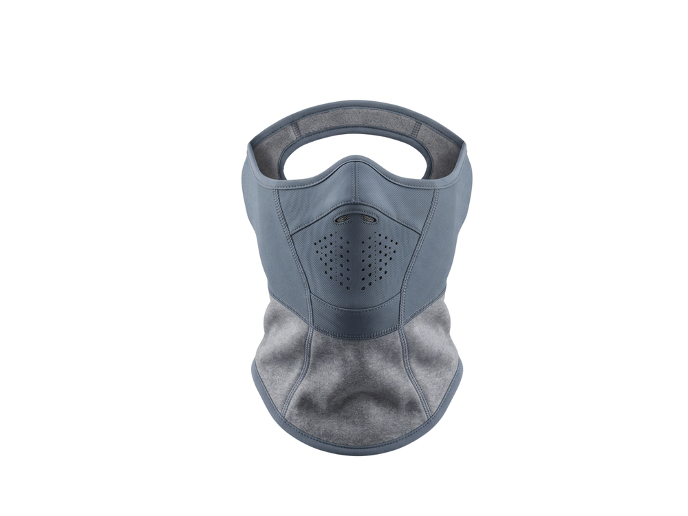 Custom Face Mask Grey Fleece-Lined Adjustable Ski B2B Facewear Manufacturer front design preview