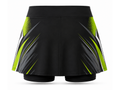 Custom Women’s Padel Skort – Black Lime Wholesale Teamwear