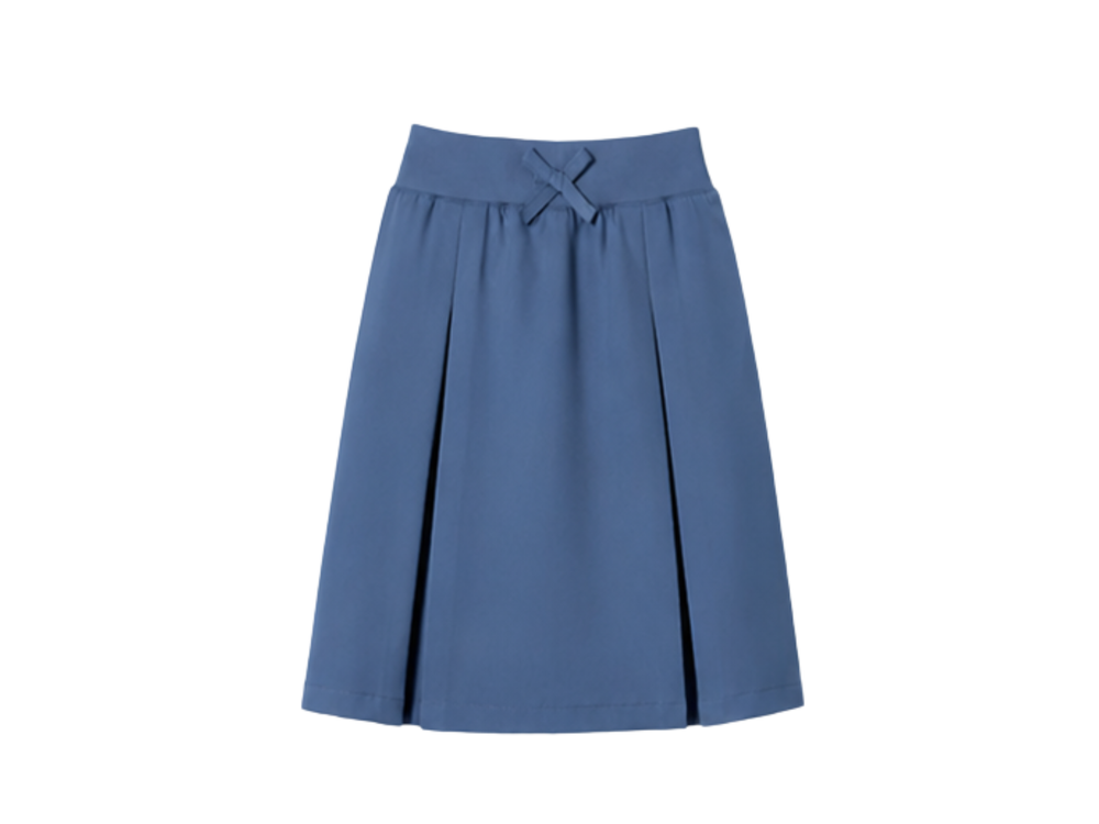 Custom School Uniform Skirt Girls Blue Pleated Low MOQ School Uniform Manufacturer front design preview