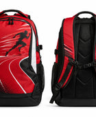 Custom Track & Field Sports Backpack | Wholesale Team Backpack | Red Black | Apparels Bridge