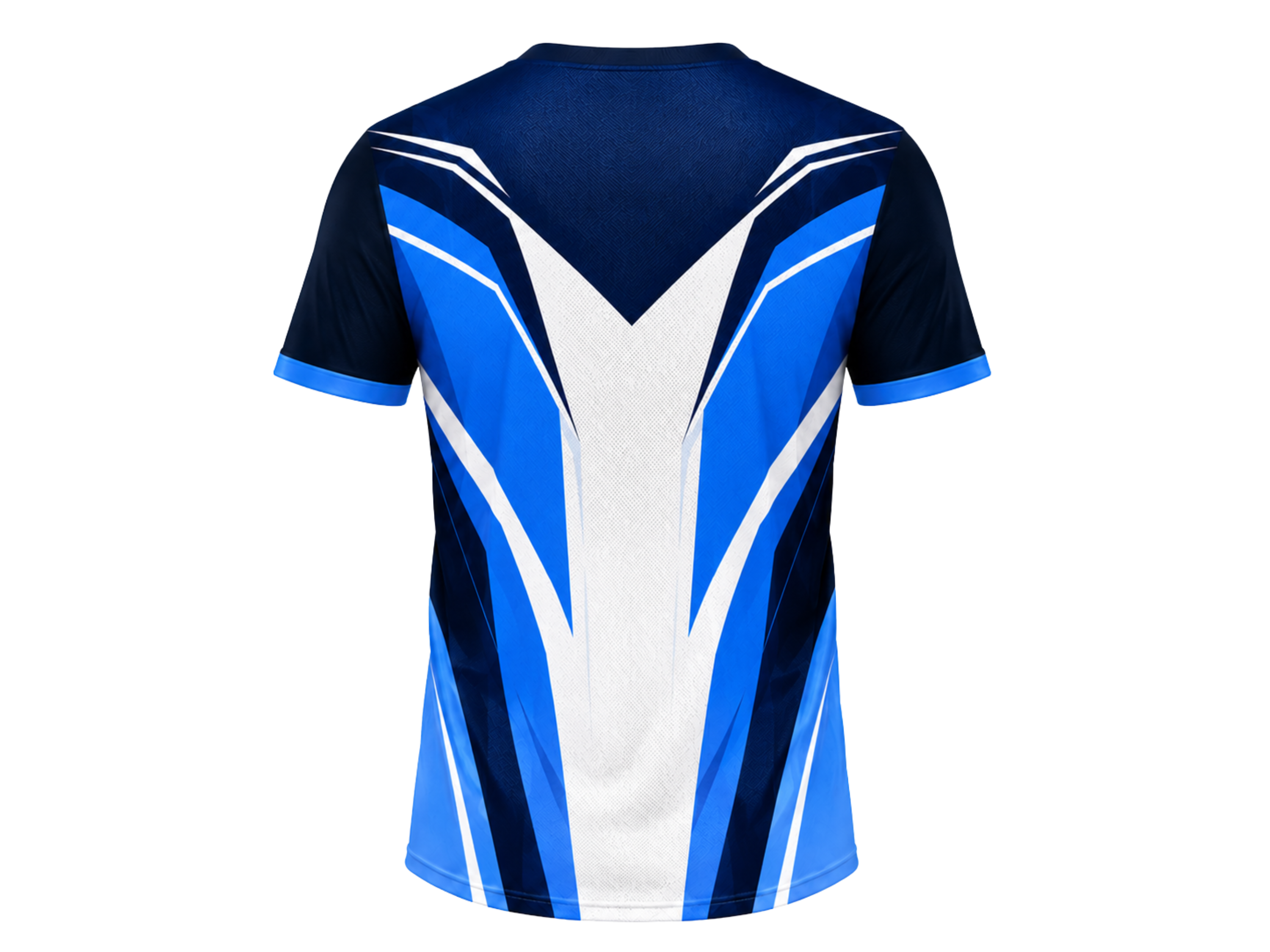 Blue & White V-Shaped Teqball Jersey – Bulk Team Jersey, Low MOQ, Wholesale Performance Sportswear