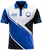 Custom Esports Tournament Staff Polo Shirt | Wholesale Gaming Event Staff Shirt | Blue White Black | Apparels Bridge
