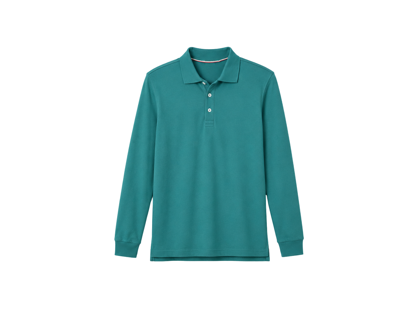 Custom School Uniform Long Sleeve Polo Shirt Teal Green B2B