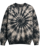 Tie Dye Crewneck Sweatshirt Black and Grey Spiral Design | B2B Low MOQ