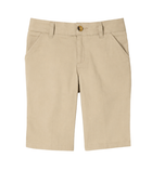 Custom Stretch School Uniform Shorts Girls Beige School Uniform Manufacturer B2B