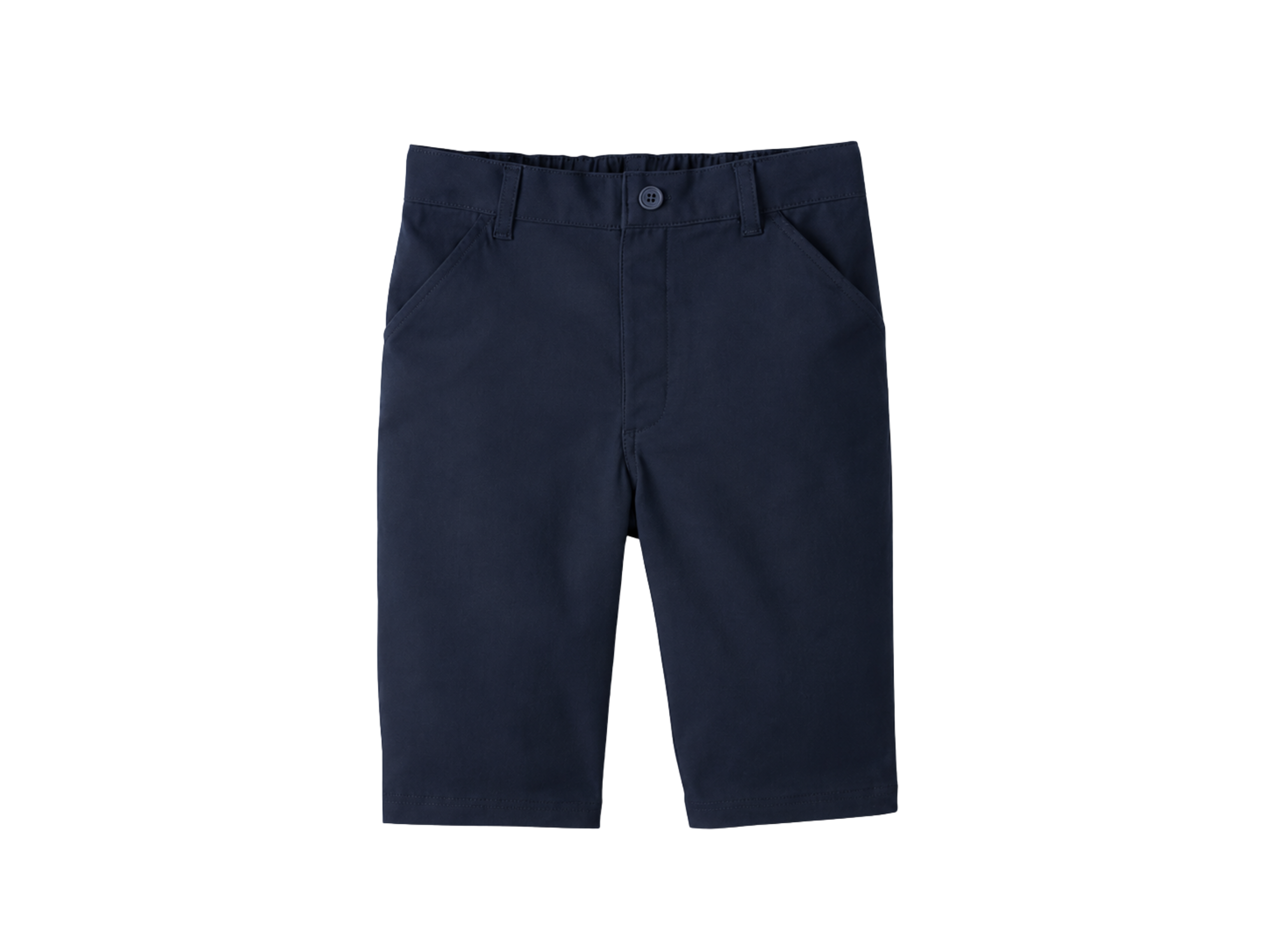 Custom Boys Navy Blue Stretch School Uniform Shorts B2B