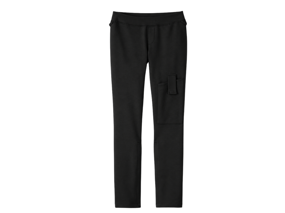 Custom Girls Black Skinny Cargo School Uniform Pants B2B front design preview