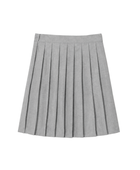Knee-Length Pleated School Uniform Skirt Grey B2B