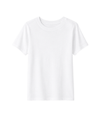 White Short Sleeve School Uniform Crewneck T-Shirt Low MOQ Schoolwear Manufacturer