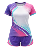 Custom ping pong Warm Up Set – White Pink Purple Teamwear for Wholesale Buyers