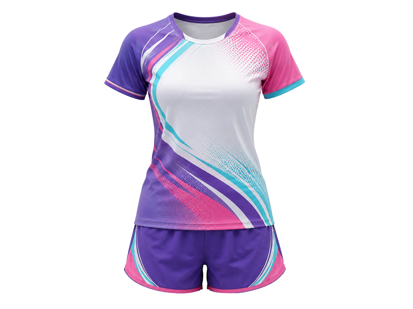 Custom ping pong Warm Up Set – White Pink Purple Teamwear for Wholesale Buyers