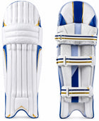 Custom White Blue Yellow Cricket Batting Pads – Wholesale Leg Guards