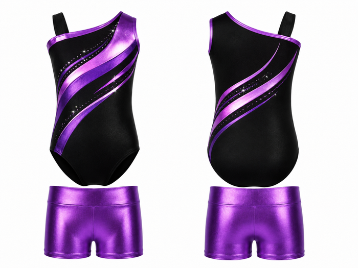 GYMNASTICS LEOTARD WITH SHORTS