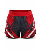 Red & Black Training Shorts – Bulk Performance Lifestyle Shorts, Low MOQ, Wholesale Activewear