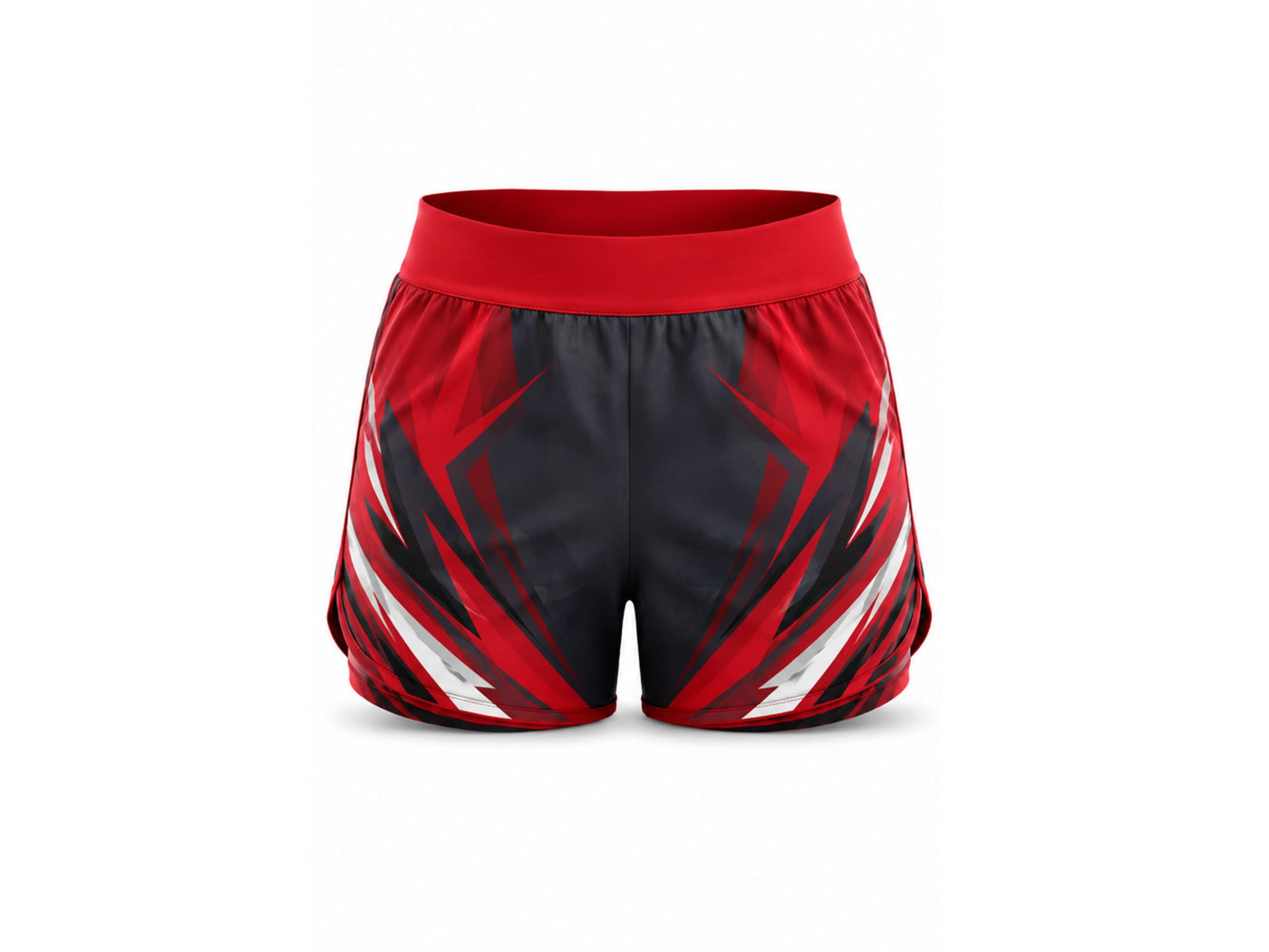 Red & Black Training Shorts – Bulk Performance Lifestyle Shorts, Low MOQ, Wholesale Activewear
