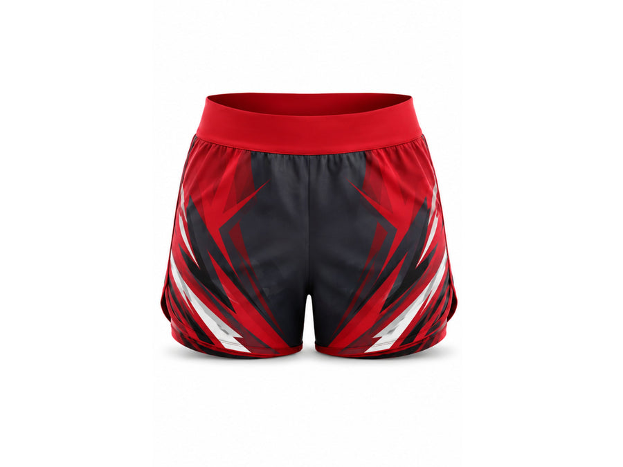 Red & Black Training Shorts – Bulk Performance Lifestyle Shorts, Low MOQ, Wholesale Activewear design preview