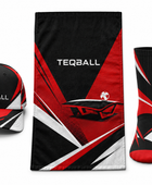 Custom Teqball Accessories Kit – Black Red Cap Towel Socks for Wholesale Buyers