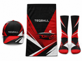 Custom Teqball Accessories Kit – Black Red Cap Towel Socks for Wholesale Buyers
