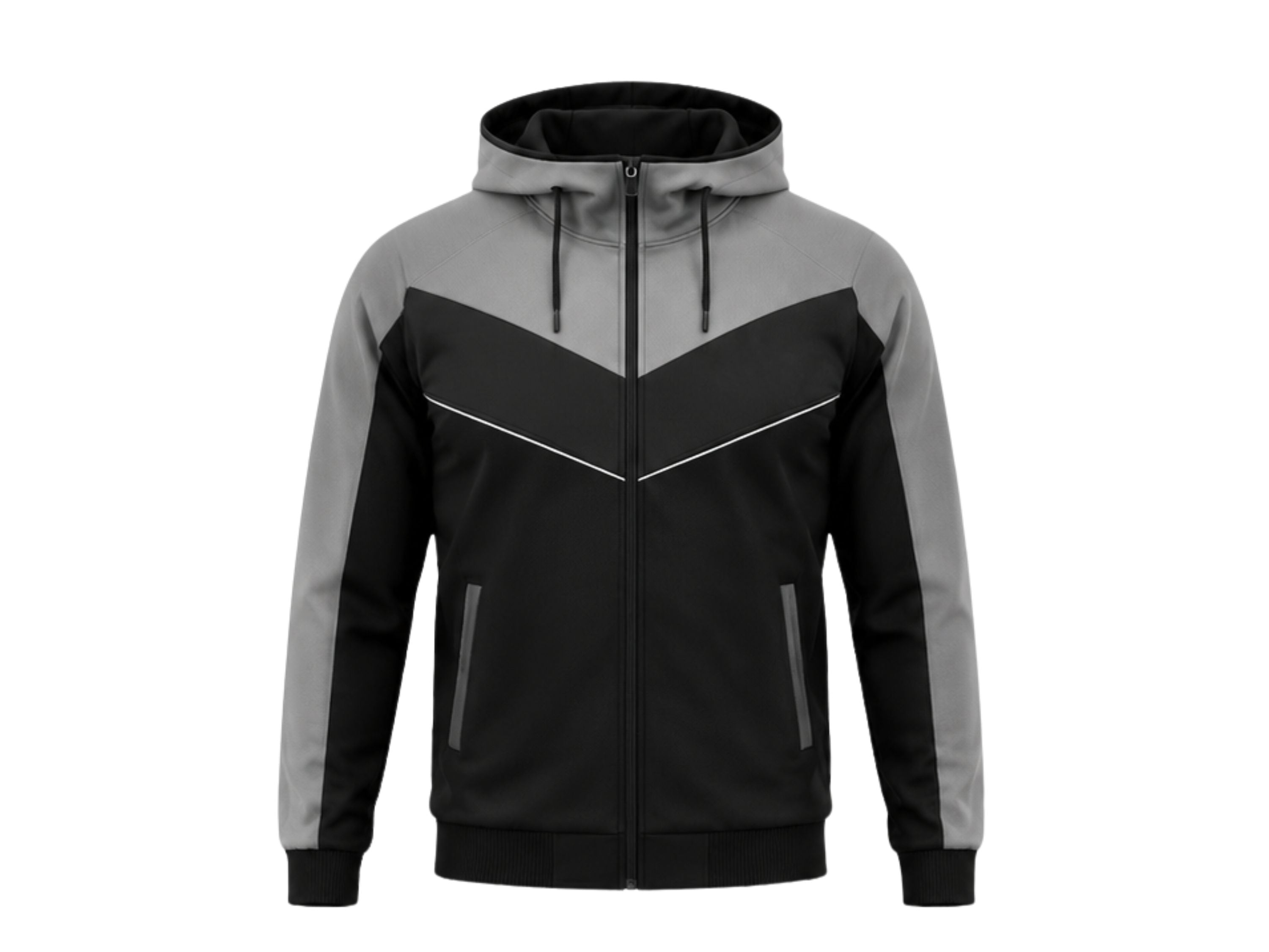 Custom Black & Grey Basketball Warmup Track Suit | Wholesale Team Jacket and Pants