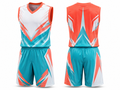 Custom Flag Football Uniform Teal & Coral Team Jersey and Shorts, Wholesale Bulk, Low MOQ