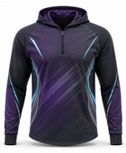 Custom Squash Quarter-Zip Hoodie – Charcoal Purple Teamwear