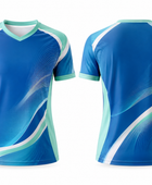 Wholesale Blue & Teal Swimming Jersey Set – Custom Performance Swimwear, Bulk Order, Low MOQ