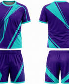 Purple & Teal ESports Uniform – Team Gaming Performance Jersey & Shorts, Wholesale Bulk, Low MOQ