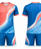 Blue Pink & White Men’s Swimming Jersey & Shorts Set – Wholesale, Low MOQ, Bulk Swim Team Uniform