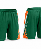 Custom Lacrosse Shorts – Green & Orange Performance Shorts, Wholesale Bulk, Low MOQ, Team Uniform