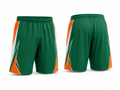 Custom Lacrosse Shorts – Green & Orange Performance Shorts, Wholesale Bulk, Low MOQ, Team Uniform