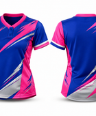 Blue & Pink Custom Softball Jersey – Wholesale Bulk Team Kit, Low MOQ, B2B Performance Apparel