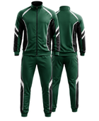 Custom Green Rugby Warmup Tracksuit | Wholesale Team Jacket and Pants Set for Bulk Orders
