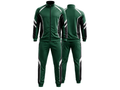 Custom Green Rugby Warmup Tracksuit | Wholesale Team Jacket and Pants Set for Bulk Orders