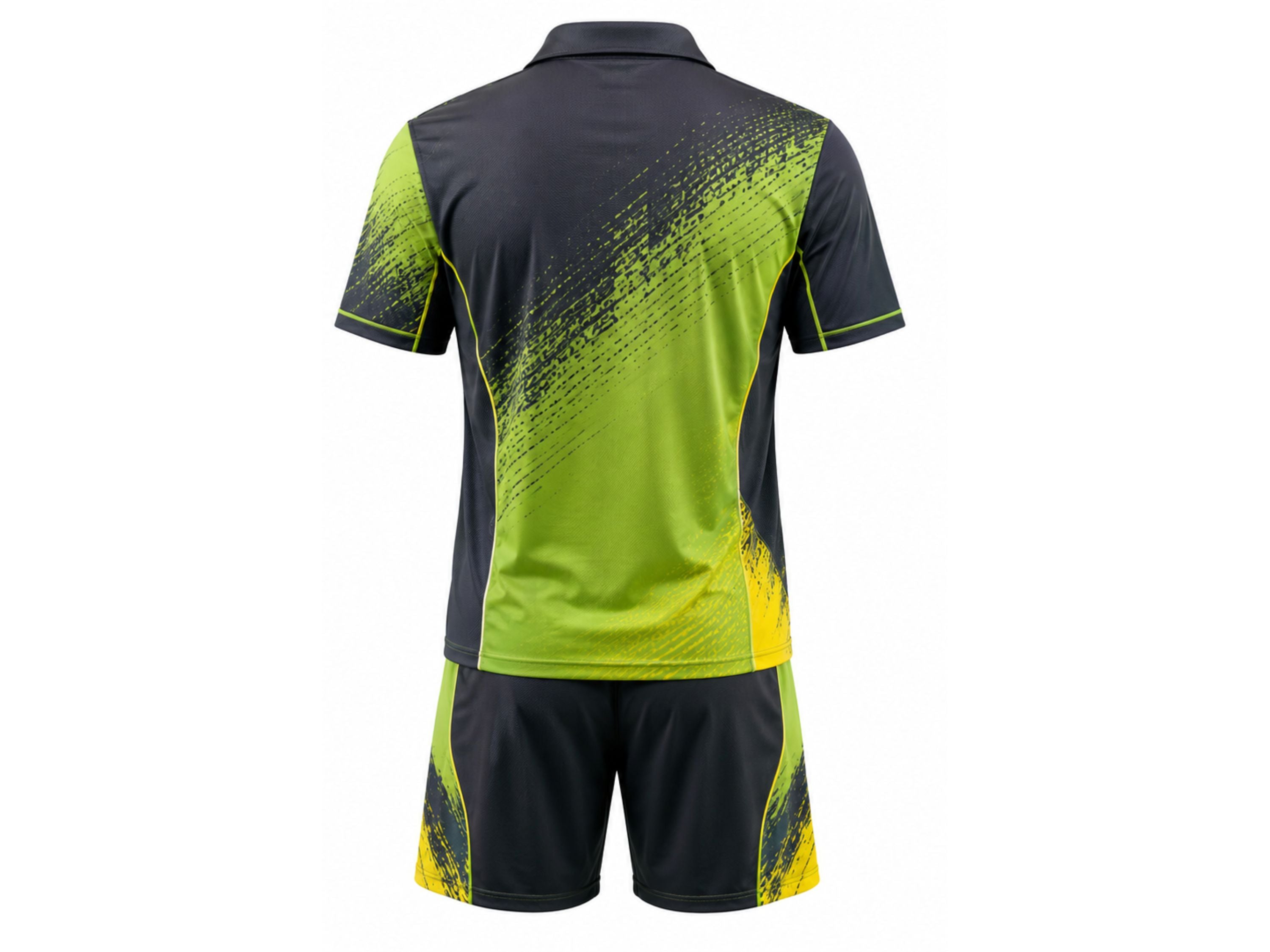 Lime & Black Padel Uniform – Team Performance Jersey & Shorts, Wholesale Bulk, Low MOQ