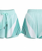 Aqua & White Pickleball Shorts – Team Performance Sportswear, Wholesale Bulk, Low MOQ