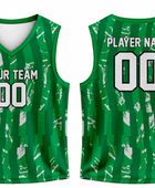 Green Custom Basketball Sublimated Jersey – Wholesale Bulk Team Kit, Low MOQ, B2B Performance Apparel