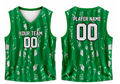 Green Custom Basketball Sublimated Jersey – Wholesale Bulk Team Kit, Low MOQ, B2B Performance Apparel