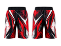 Red, Black & White ESports Shorts – Team Gaming Performance Wear, Wholesale Bulk, Low MOQ