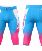 Custom Blue Pink American Football Shorts | Wholesale Teamwear Shorts for Bulk Orders