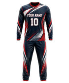 Red & navy Corn Hole Uniform – Bulk Team Jersey & Pants, Low MOQ, Wholesale Performance Set