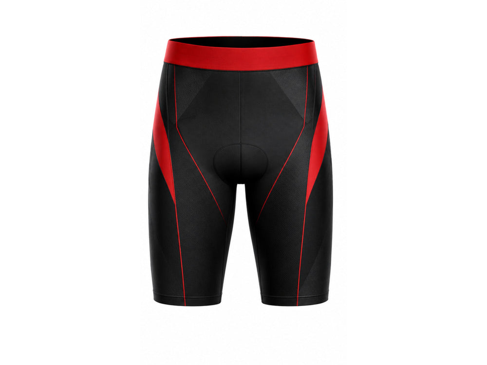Custom Cycling Shorts Black Team Shorts Wholesale Low MOQ Bulk Sportswear front design preview