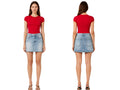 Custom Women’s Light Blue Denim Mini Skirt for Private Labels