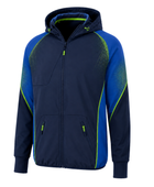 Custom Navy Volleyball Hoodie Jacket – Blue Lime Team Warm-Up Hoodie