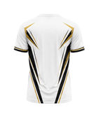 Custom Cornhole League T-Shirt – White Black Yellow Teamwear for Wholesale Buyers