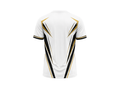 Custom Cornhole League T-Shirt – White Black Yellow Teamwear for Wholesale Buyers