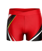 Custom Red Volleyball Spandex Shorts – Black White Team Compression Shorts