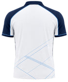Custom White Tennis Coach Polo – Navy Staff Shirt for Clubs