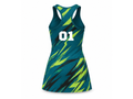 Custom Green Tennis Dress – Lime Navy Sleeveless Team Dress