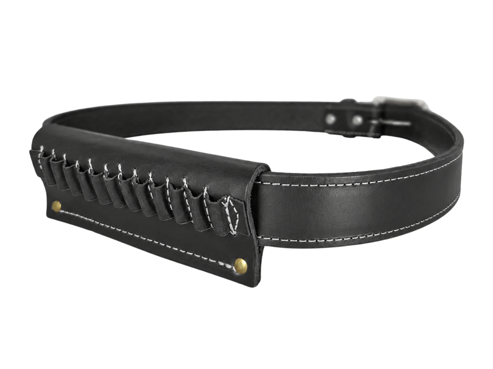 Hunting Ammo Cartridge Belt – Black | B2B Low MOQ front design preview