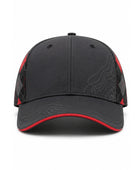 Custom Golf Cap | Wholesale Team Sports Cap | Charcoal Red | Apparels Bridge